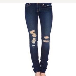 J. Brand Low Rise Pencil Leg Destroyed Jeans Size 28